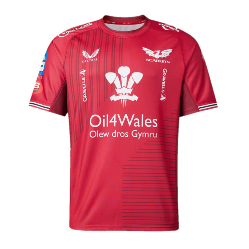 Scarlets Men's Rugby Shirt Castore Home Jersey