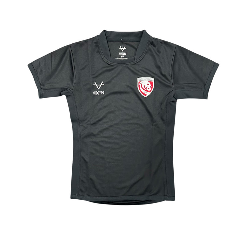 Gloucester Rugby Kid's Jersey Oxen Black Training Shirt