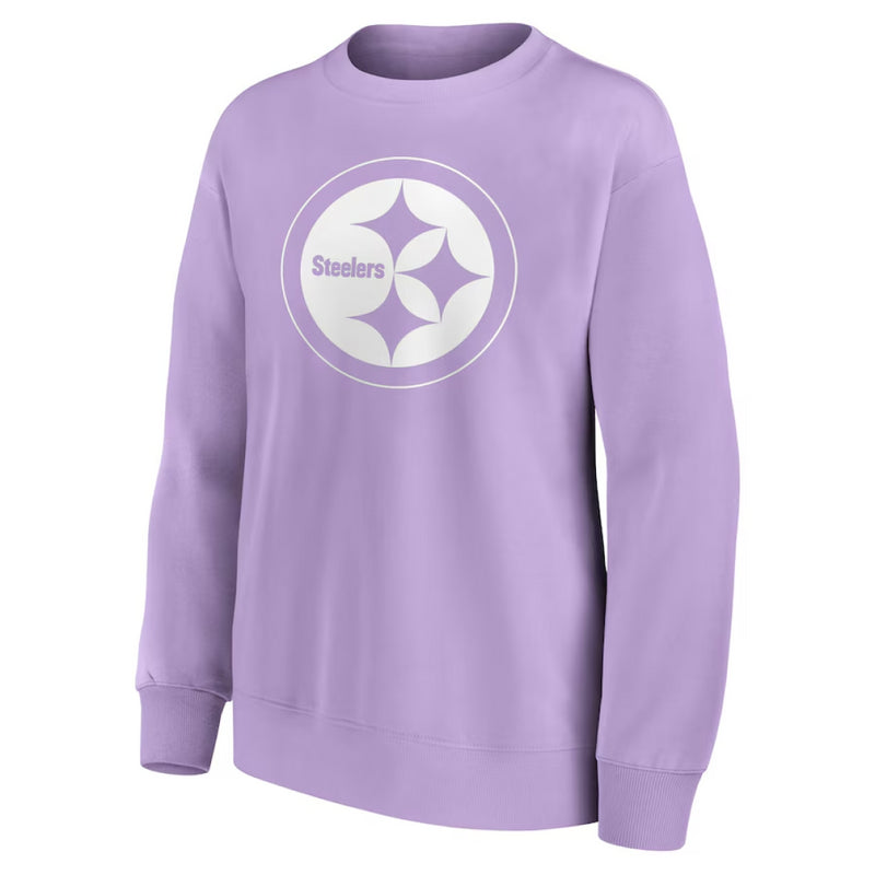 Pittsburgh Steelers Lilac Sweatshirt Women's NFL Mono Logo Top