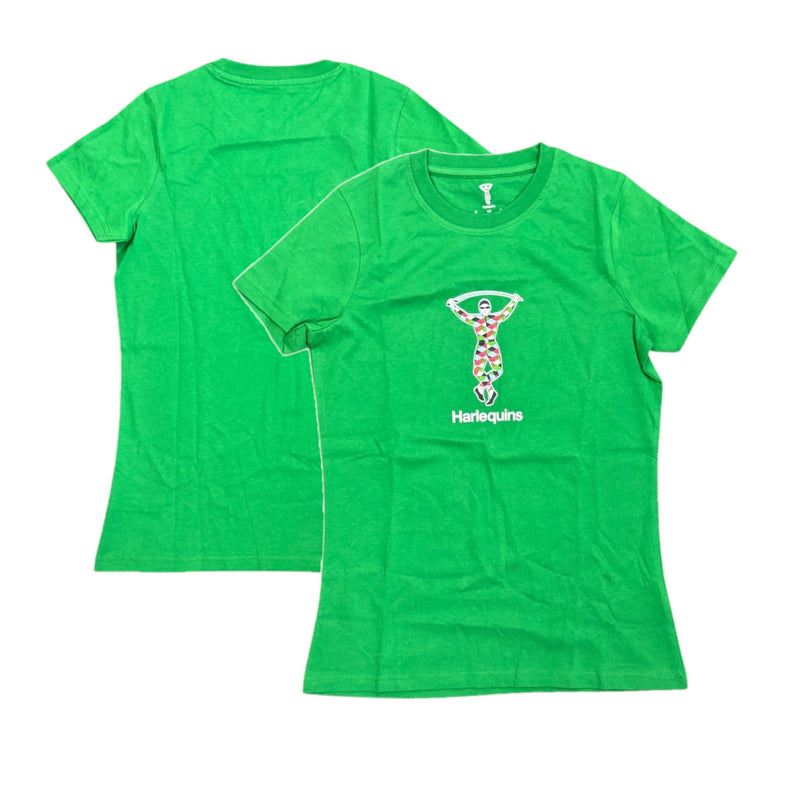 Harlequins Women's SS T-Shirt Castore Rugby Core Crest Top