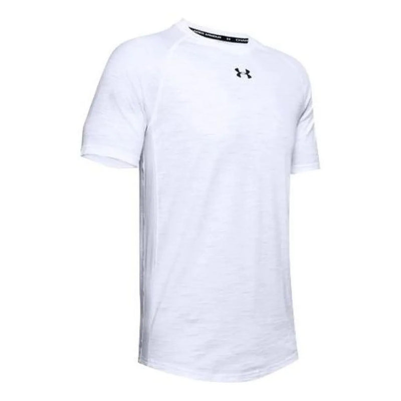 Under Armour UA T-Shirt Men's Charged Cotton Training White Top