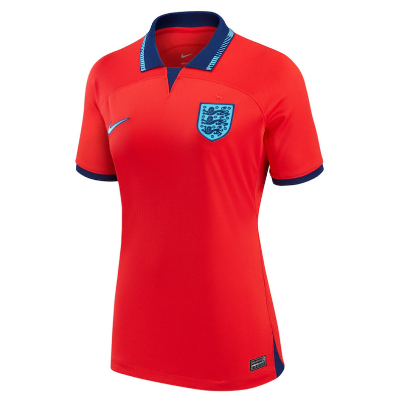 England Women's Nike Shirt Football 22/23 Away Red Top