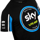 VR46 Sky Black T-Shirt Men's MotoGP Logo Top