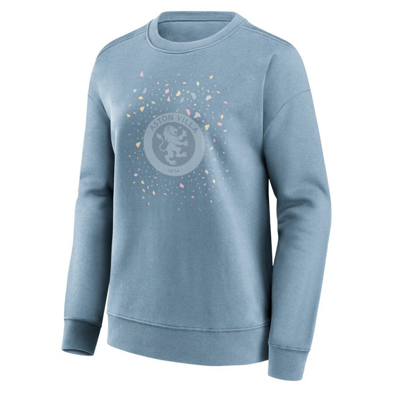 Aston Villa Women's Sweatshirt Terazzo Graphic Blue Sweatshirt