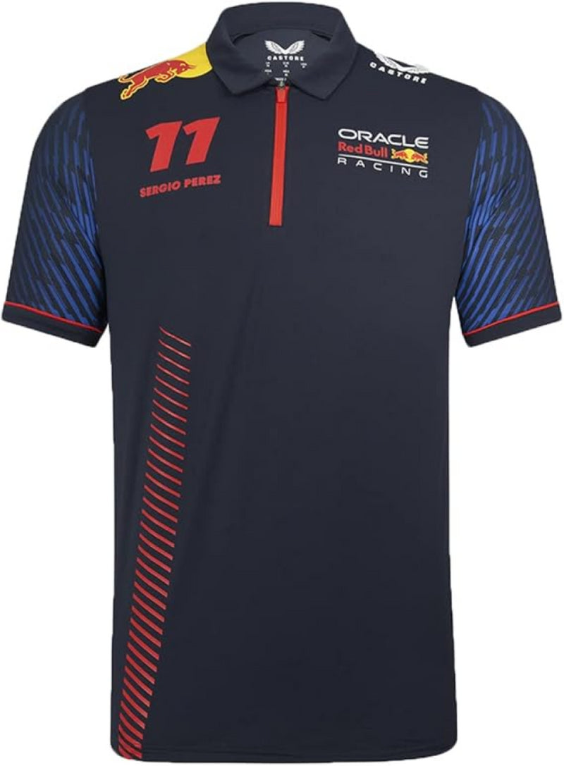 Red Bull Racing Polo Shirt Men's F1 Castore Oracle Sergio Perez