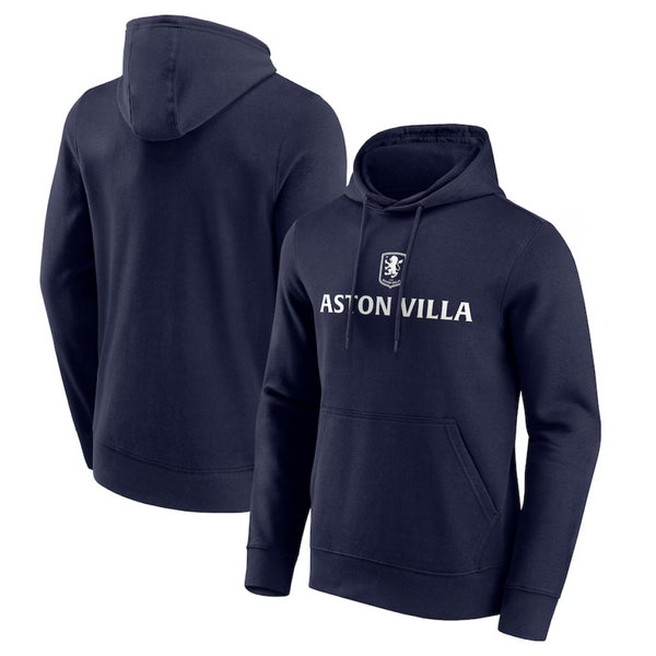 Aston Villa Men's Hoodie Football Wordmark Logo Graphic Hoodie