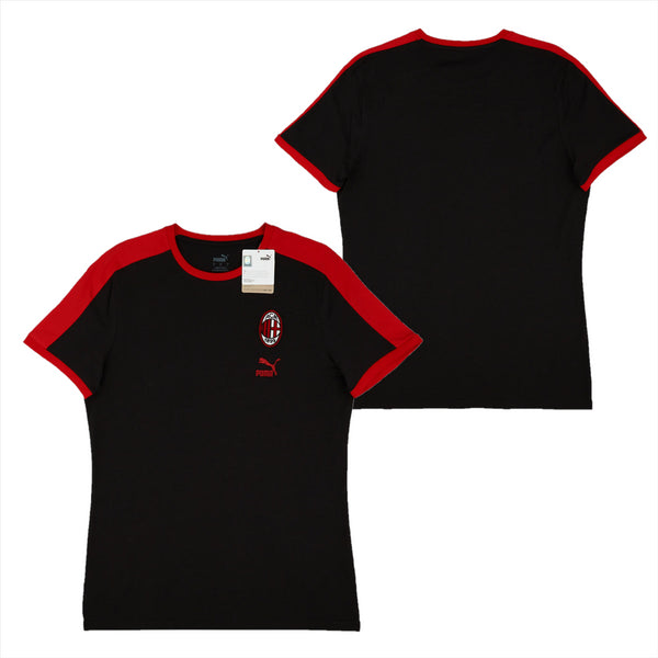 AC Milan Football T-Shirt Men's Puma Heritage Logo Team Top