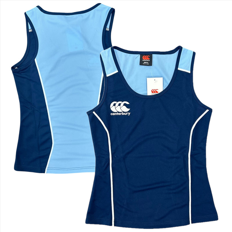 Canterbury Rugby Women's Singlet Blue Tank Top Vest