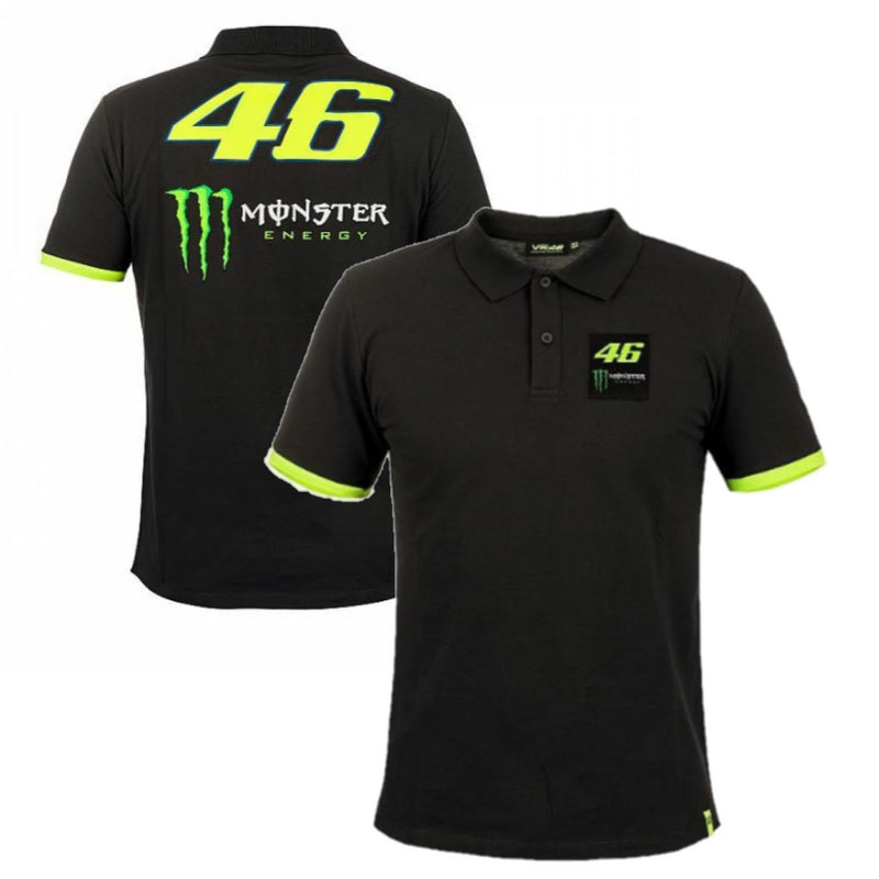 Valentino Rossi Men's Polo MotoGP Monster Dual Grey Polo Shirt