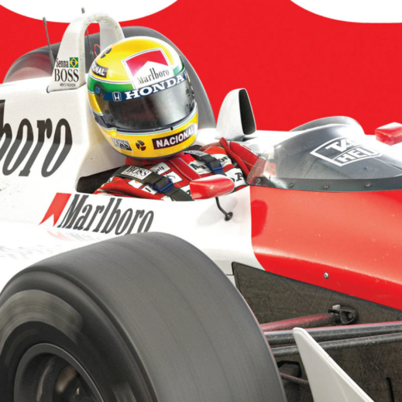 Ayrton Senna F1 Poster McLaren MP4/4 30 Years of Legacy Print