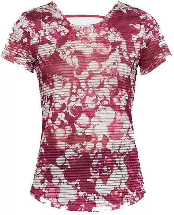Under Armour Red T-Shirt Women's Sport Printed SS Top