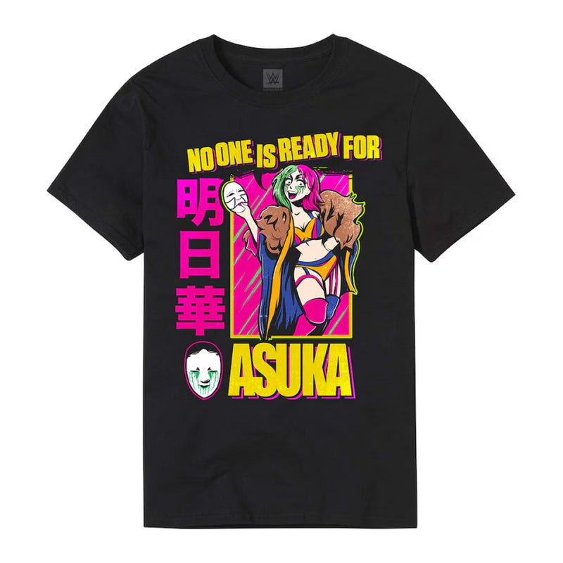 Asuka Black Men's T-Shirt WWE No One Is Ready Graphic Top