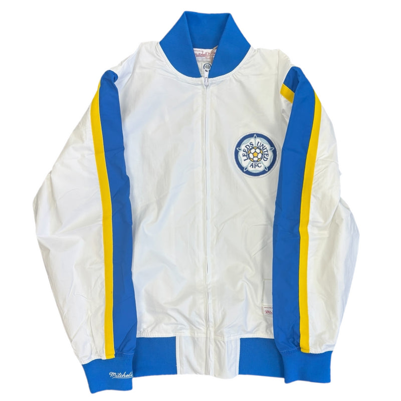 Leeds United Men's Jacket Mitchell & Ness White Track Jacket