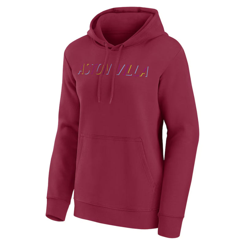 Aston Villa Women's Hoodie Football Claret Wordmark Hoodie