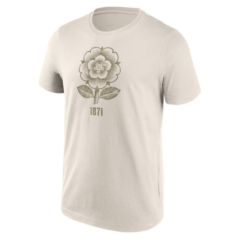 England Rugby Men's T-Shirt Cream Distressed Heritage T-Shirt