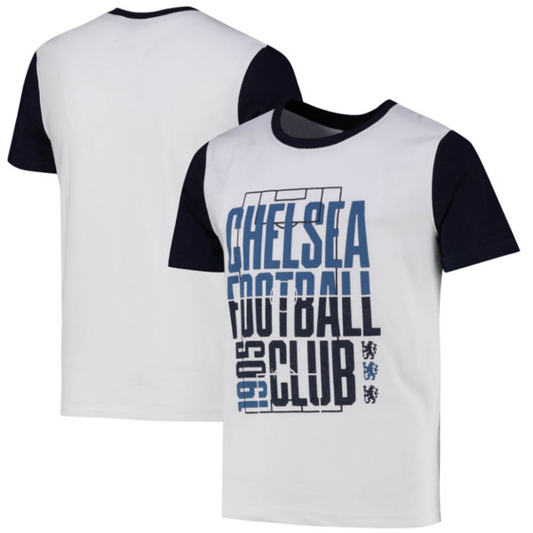 Chelsea Football Kid's T-Shirt Graphic White Top