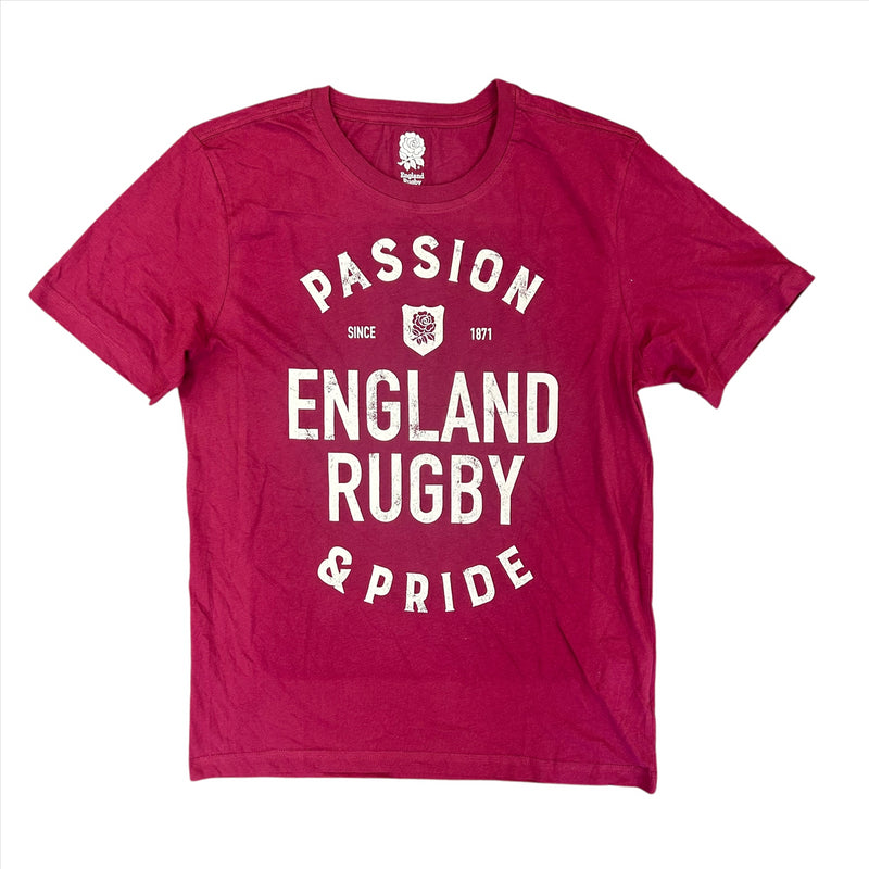 England Rugby Men's T-Shirt Passion & Pride Graphic Top