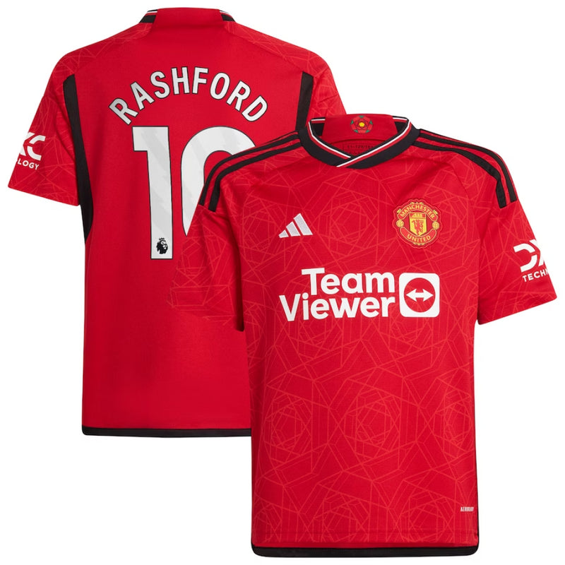 Manchester United Kid's Shirt adidas Home Football Top - Rashford 10