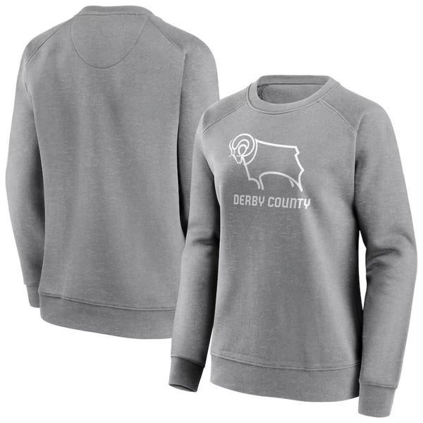 Derby County Women's Sweatshirt Football Mono Logo Graphic Top