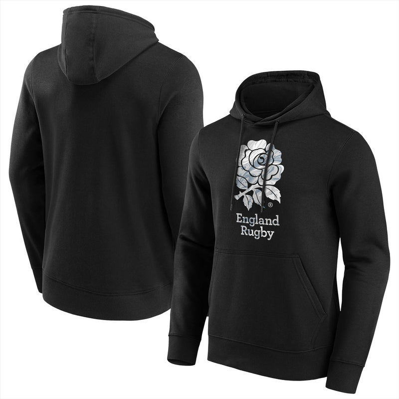 England Rugby Graphic Hoodie Women's Black Marble Logo
