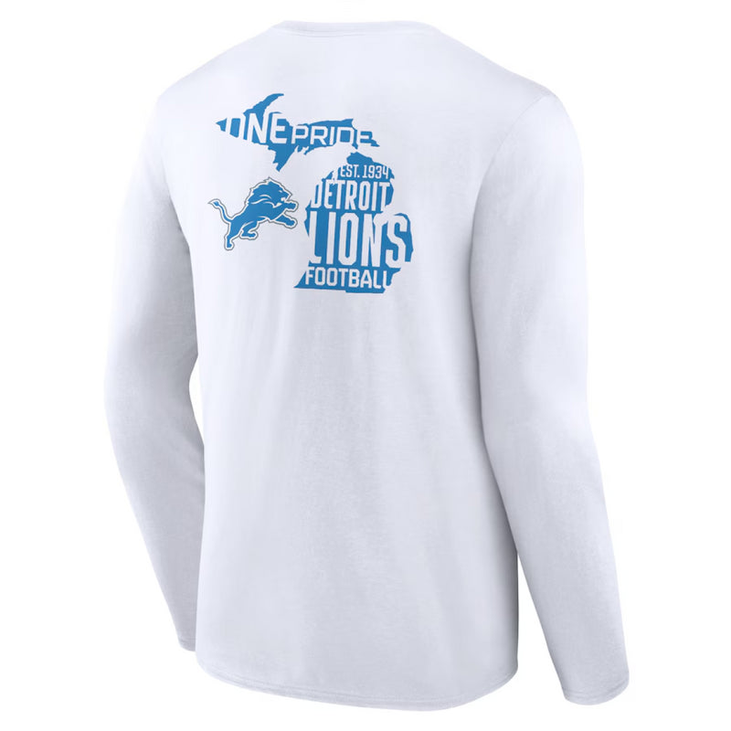 Detroit Lions Men's T-Shirt NFL Hometown HotShot Graphic LS Top