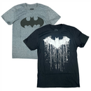 Batman 2 Pack T-Shirt Men's Black & Grey Top