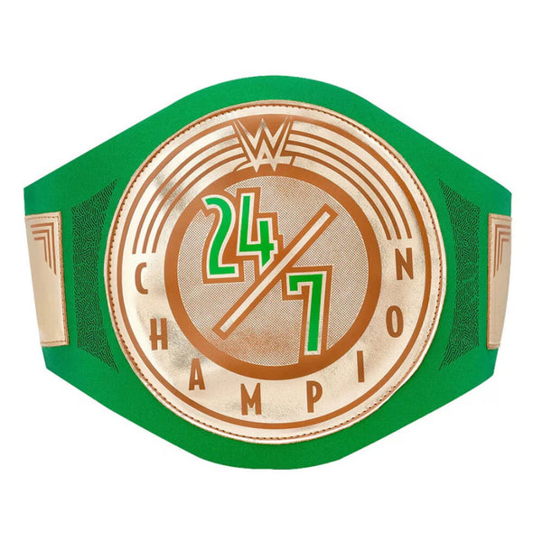 WWE Wrestling Championship Belt Green 24/7 Toy Title
