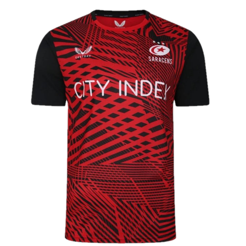 Saracens Rugby SS T-Shirt Kid's Castore Training Top