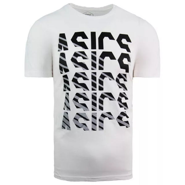 Asics Men's Training T-Shirt White Fitness Gpx Fade T-Shirt