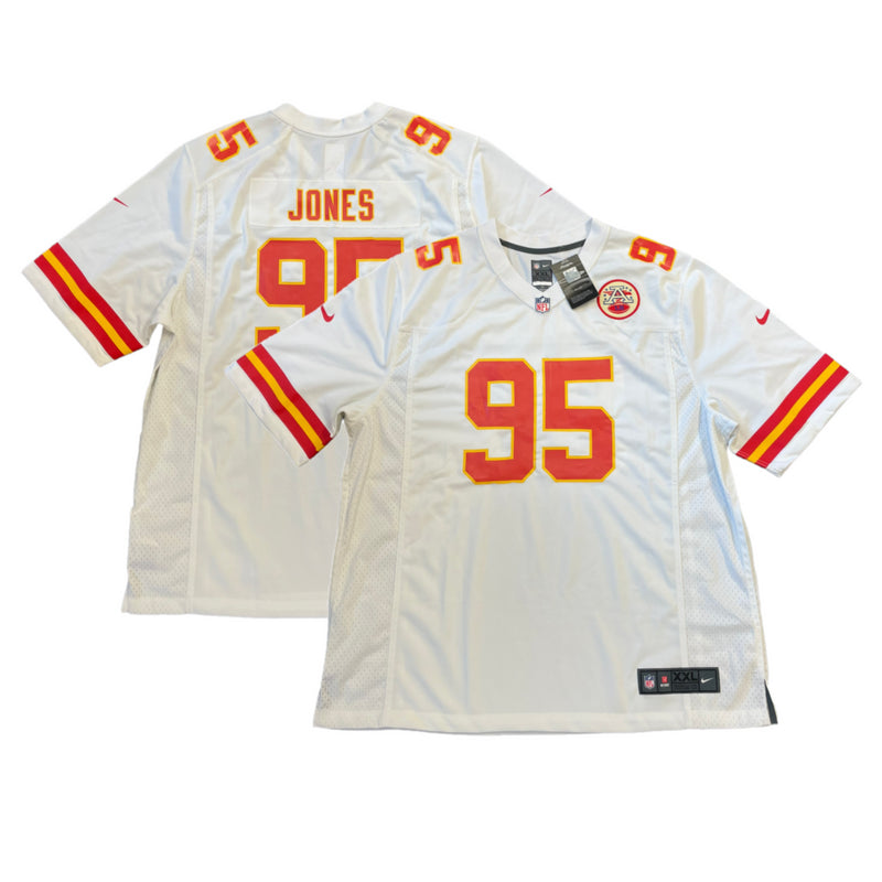 Kansas City Chiefs Jersey Men's Nike NFL Road Top - Jones 95