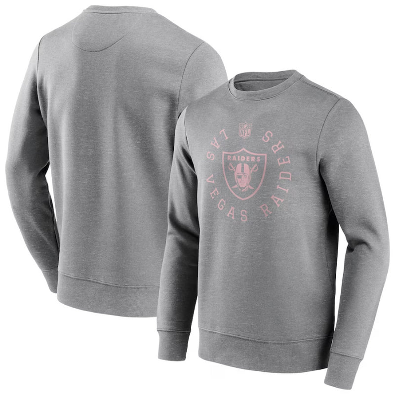 Las Vegas Raiders Sweatshirt Men's NFL Grey Loop Sweatshirt