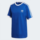 adidas Originals Women's T-Shirt Blue 3 Stripes Top