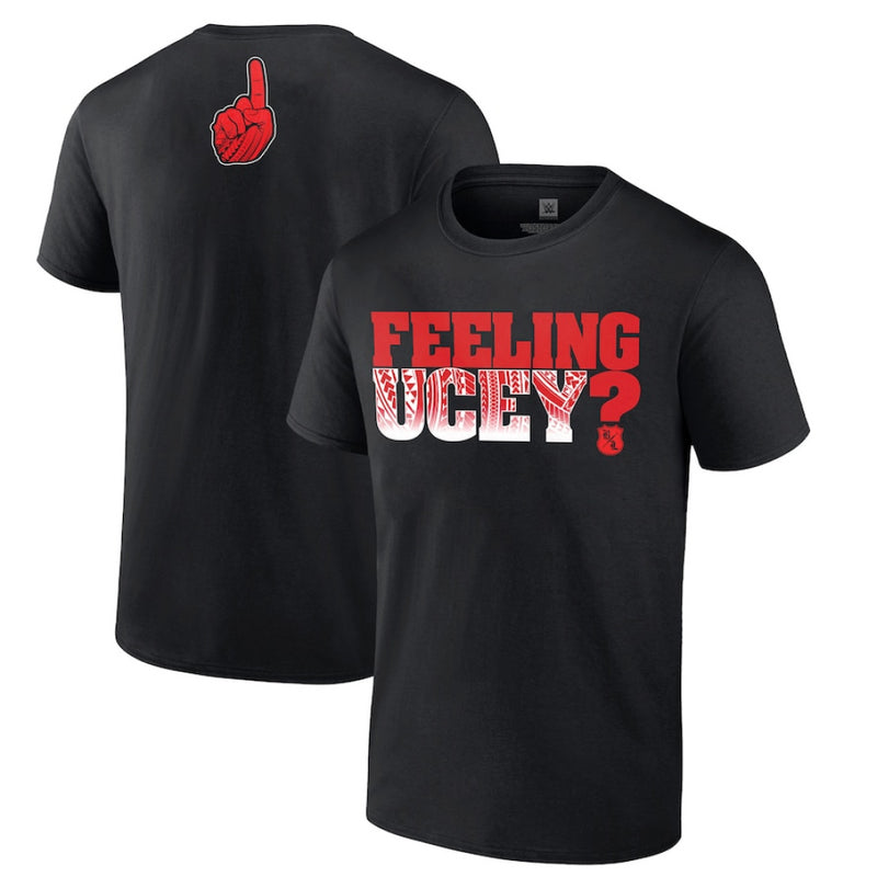 WWE Men's Graphic T-Shirt The Bloodline Feeling Ucey? Top