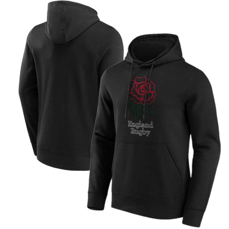 England Rugby Men's Hoodie Black React Graphic Hoodie