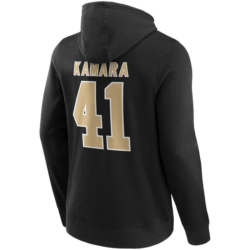 New Orleans Saints Hoodie Men's NFL Alvin Kamara Black Hoodie