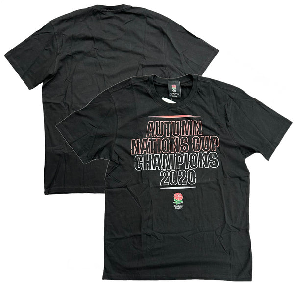 England Rugby Men's T-Shirt Black Autumn Nations Cup T-Shirt