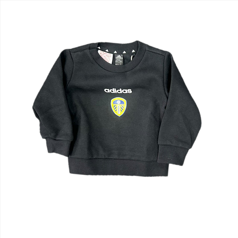 Leeds United Baby Bodysuit adidas Football Black Tracksuit