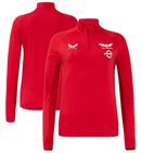 Scarlets Women's 1/4 Zip Rugby Castore Pro Players Midlayer Top