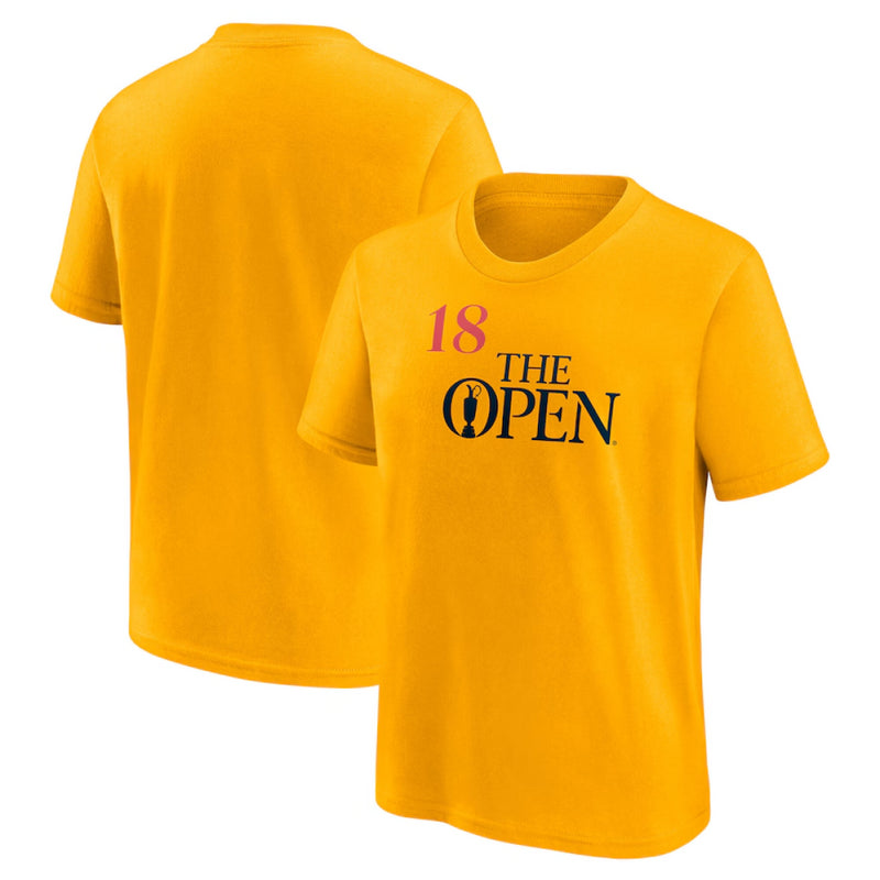 The Open Golf T-Shirt Kid's Pin Flag Wordmark Top