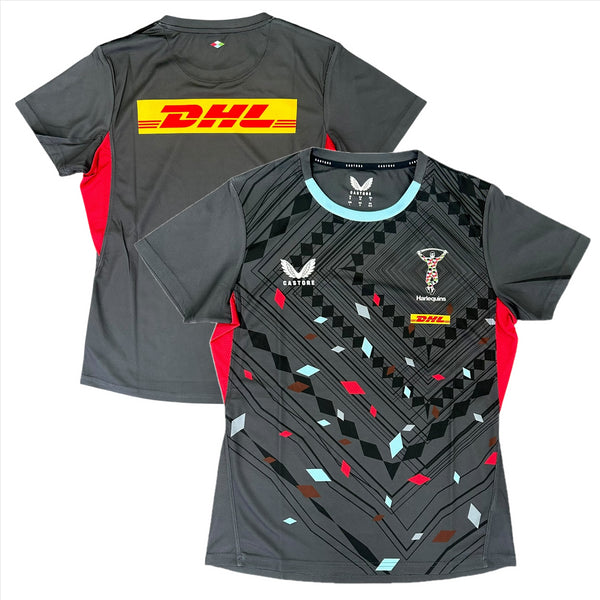 Harlequins Women's Rugby Shirt Castore Black Training Jersey