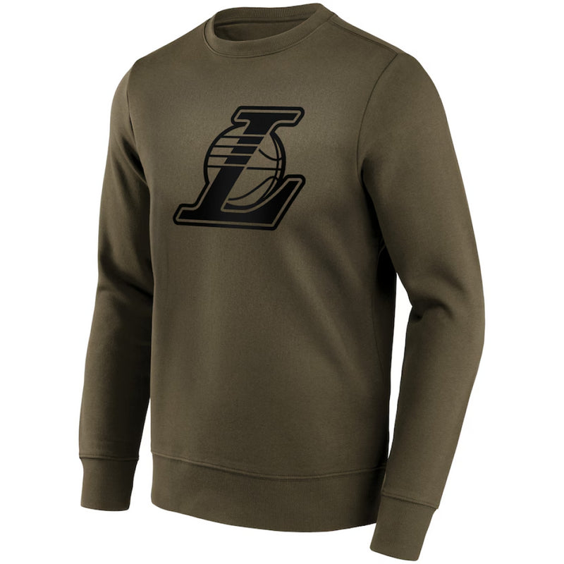 Los Angeles Lakers Sweatshirt Men's NBA Mono Logo Khaki