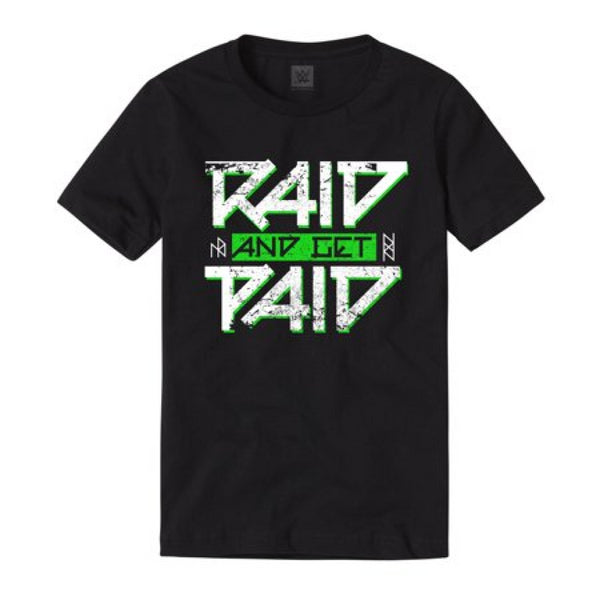 WWE Men's Graphic T-Shirt Viking Raiders "Raid & Get Paid" Top