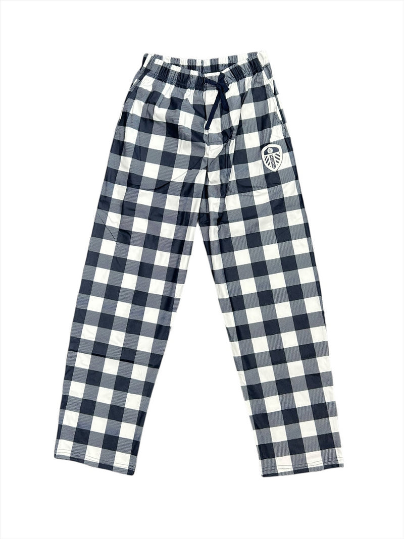 Leeds United Pyjama Set Men's Football Check PJ Set