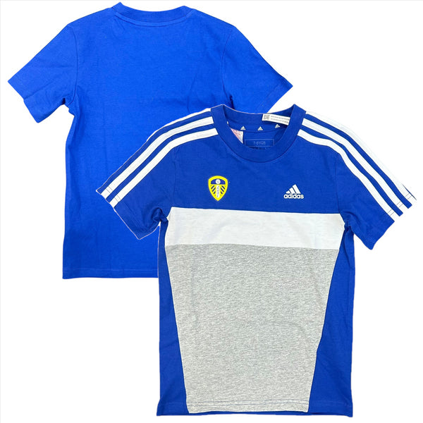 Leeds United Women's T-Shirt adidas Football 3 Stripes Top
