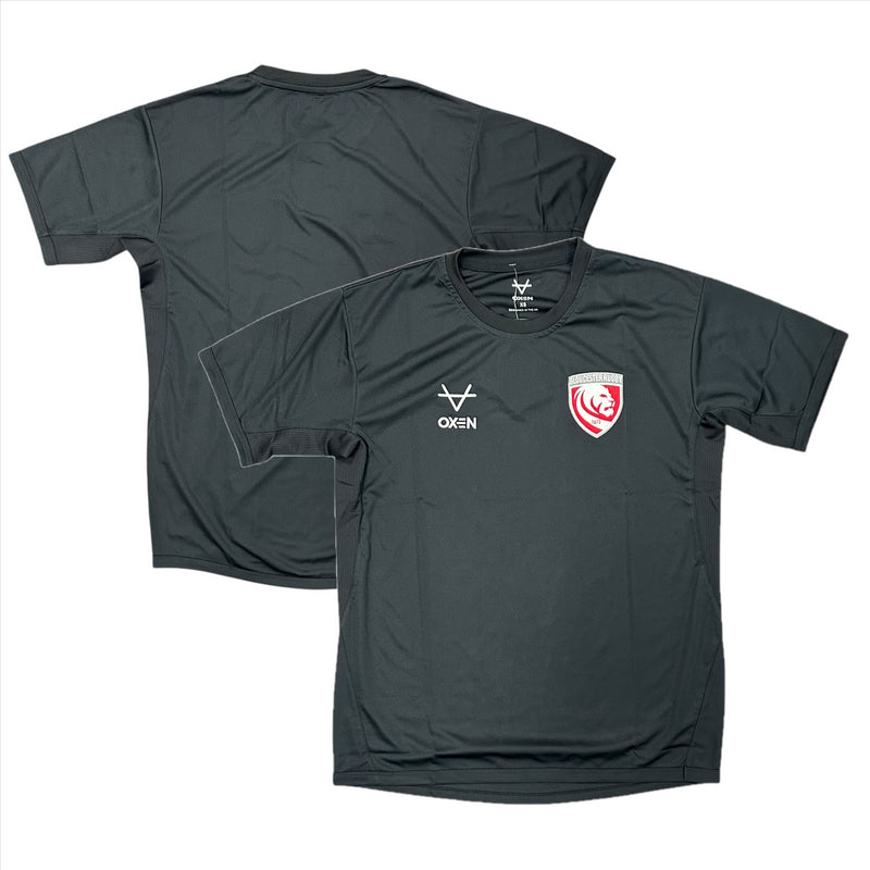 Gloucester Rugby Men's T-Shirt Oxen Black Training Top