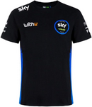 Team Sky MotoGP T-Shirt Men's VR46 Black Short Sleeve Top