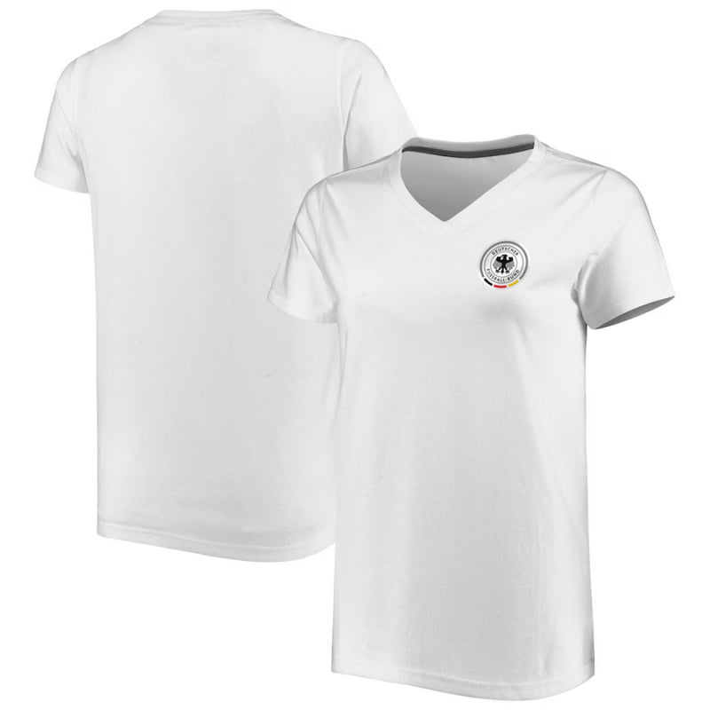 Germany Football Women's T-Shirt Small Crest Short Sleeve T-Shirt