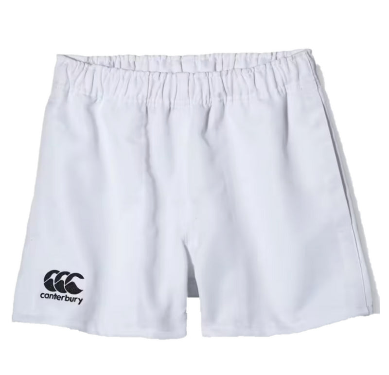 Canterbury Kid's Rugby Shorts White Proffesional Poly Shorts