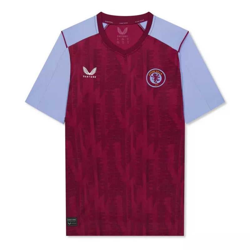 Aston Villa Football Shirt Kid's Castore Home Plain Top Jersey