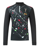 Men's Harlequins Rugby Top Castore 1/4 Zip LS Top - New